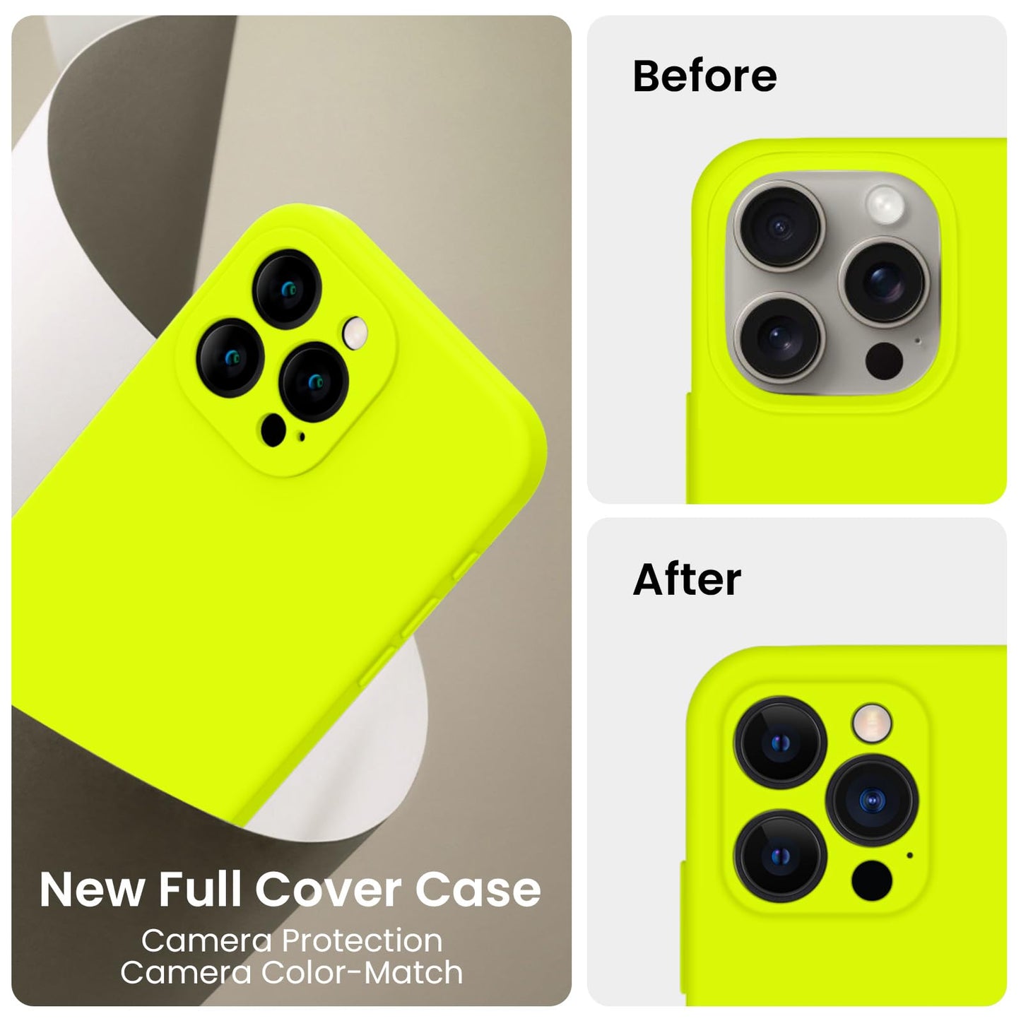 FireNova Designed for iPhone 15 Pro Case, 6.1", Fluorescent Green
