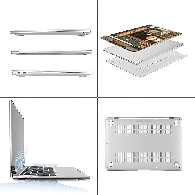 Compatible with MacBook Air 13.3 13.6 Inch Case 2022 2021 2020 2019 Plastic Hard Shell Case Cover,13.3 Air (A1932/A2179/A2337), A Cute Shiba