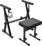 Liquid Stands Portable Heavy Duty Digital Piano Stand & Bench Set - Adjustable Keyboard Music Stand & Seat for 54-88 Key Electric Pianos