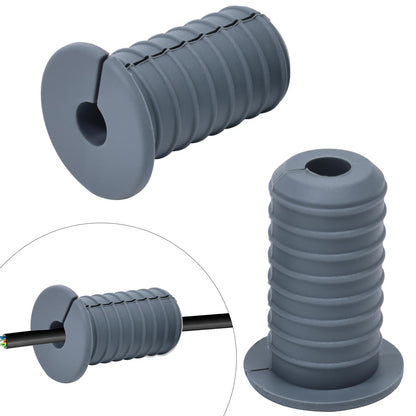 EASYEAH 2pc Black Starlink Cable Grommets 1" Silicone Wire Hole Grommet