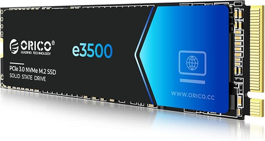 ORICO 256GB M.2 NVMe SSD, PCIe Gen3x4 M2 2280 SSD, Up to 1700MB/s Read & 1100MB/s Write, 3D NAND Flash Internal Solid State Drive with SLC Cache, Compatible with Laptops PC Desktops-e3500