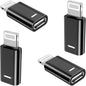 [Apple MFi Certified] USB C to Lightning Adapter, Stuffcool 4Pack Lightning Male to USB C Female Digital Converter PD 20W Type C Fast Charger Connector for iPhone 14 13 12 11 Pro XS XR X 8 SE iPad Pro