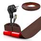 Floor Cord Cover Self Adhesive Cord Hider,10FT Cable Management, Extension Strip Protector for Wires, Prevent Cable Trips for Offices, Gyms, Exhibitions Cavity:0.39"(W) x 0.27"(H) Black