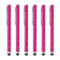 PATIKIL Stylus Pens for Touch Screens, 6 Pcs High Precision Universal Bling Stylus Crystal Metal Capacitive Pen for Touch Screen Devices Phone Tablets Laptop, Pink