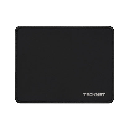 TECKNET Mouse Pad with Durable Anti-fray Stitching, Black Small Mousepad
