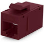 Everest RJ45 CAT6 Keystone Coupler in Red (48-Pack) - RJ45 Coupler - Cat6 Keystone Jacks