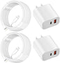 USB C Charger for iPhone 15,4-Port Fast iPhone 15 Wall Charger Block,2Pack 40W Multiport Quick USB C Wall Charger Plug Adapter,10FT USB C to C Cable for iPhone 15/15 Pro/15 ProMax/15 Plus,iPad Pro/Air