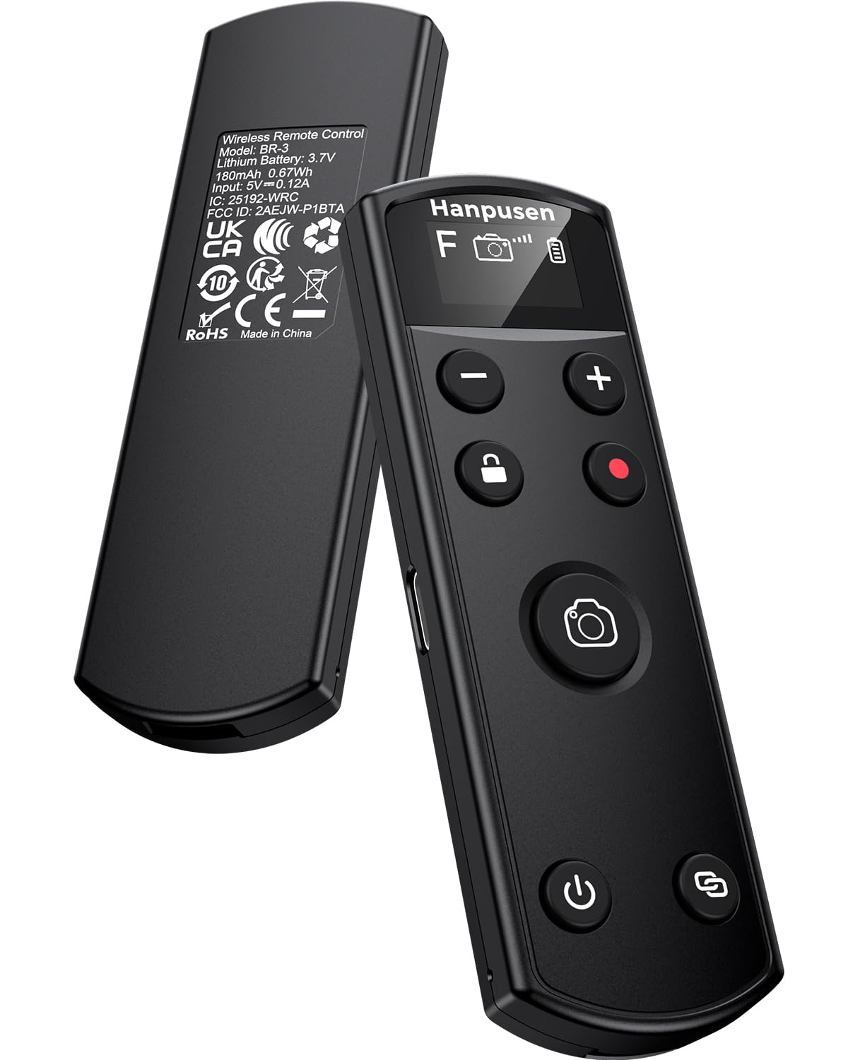 for Canon Camera Remote Control, Hanpusen Rechargeable Wireless Shutter Release with OLED Screen for R50/G7X Mark III/R8/R5/R/RP/R50 V/R10/R5 Mark II/M50/M200/6D Mark II/M6 Mark II, Replace BR-E1