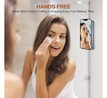 Magnetic Phone Suction Grip, Shower Phone Holder for MagSafe, Octo Phone Sticky Buddy Suction Grip for iPhone 16 15 14 13 12, Birthday Christmas for Women Pink