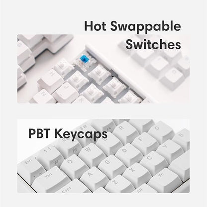 Wireless Ergonomic Split Mechanical Keyboard - Tactile, Hot-Swappable, Compact 60% Layout, Programmable for Mac & Windows, PBT Keycaps(Standard Version)