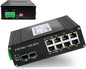Managed 8-Port 2.5G Switch with 2-Port 10G SFP+, Industrial IEEE 802.3af/at 30W PoE Ethernet Switch, 48~57VDC Power Input, Plug & Play, Support QoS, Vlan, IGMP