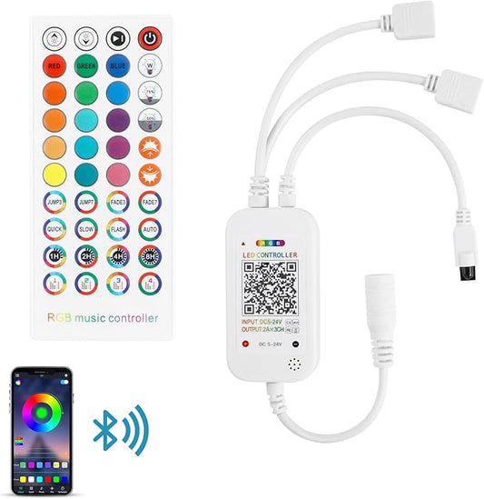 RGBZONE Smart Bluetooth RGB LED Controller for 4-PIN 5050/3528 Strip Lights