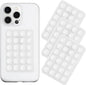 Silicone Suction Phone Case Mount 3 Pack, Silicon Adhesive Suction Cup Phone Mount, Non Slip Sticky Phone Grip for Cellphone, Strong Grip Holder for Selfies and Videos (Translucent)