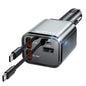 Retractable Car Charger for iPhone 18 Pro,75W Car Charger USB C Fast Charge