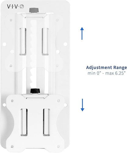 VIVO Height Adjustable VESA Adapter for Single 13 to 27 inch Monitor, Accessory Bracket Kit for Individual Screen, White, STAND-VAD3W