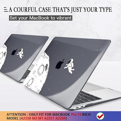 CISSOOK Black Astronaut Case Compatible with MacBook Pro 13 Inch 2020-2025 Release A2338 A2251 A2289, Plastic Hard Shell with Keyboard Cover for MacBook Pro 13 M2 M1 with Touch Bar