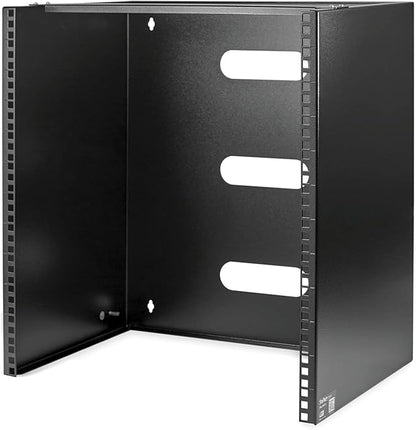 StarTech.com 12U Wall Mount Patch Panel Bracket - 13.75 in. (34.93 cm) Max. Mounting Depth - 19" Patch Panel Rack for Shallow Network Equipment- 125lbs Capacity, TAA (WALLMNT12)