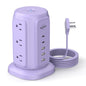AiJoy Power Strip Tower with 9 AC Outlets and 5 USB Ports Charging Station