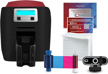 Bodno Magicard 400X Single Sided ID Card Printer & Complete Supplies Package ID Software - Gold Edition