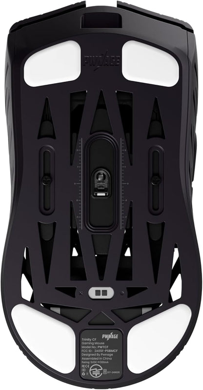 PWNAGE Trinity Wireless Gaming Mouse 8kHz - 39 Grams Ultralight Esports Pro Gamer Flawless Professional Custom Xero PAW3950 Optical Sensor 36,000 DPI - 8000Hz -100% PTFE Skates Symm 2 - Sakura Samurai