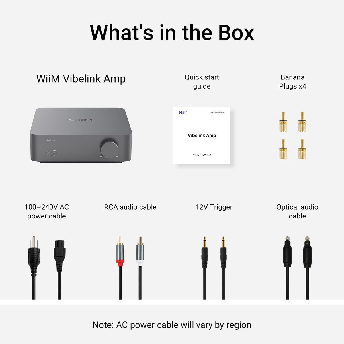 WiiM Vibelink Amp Stereo Amplifier for Passive Speaker Upgrade