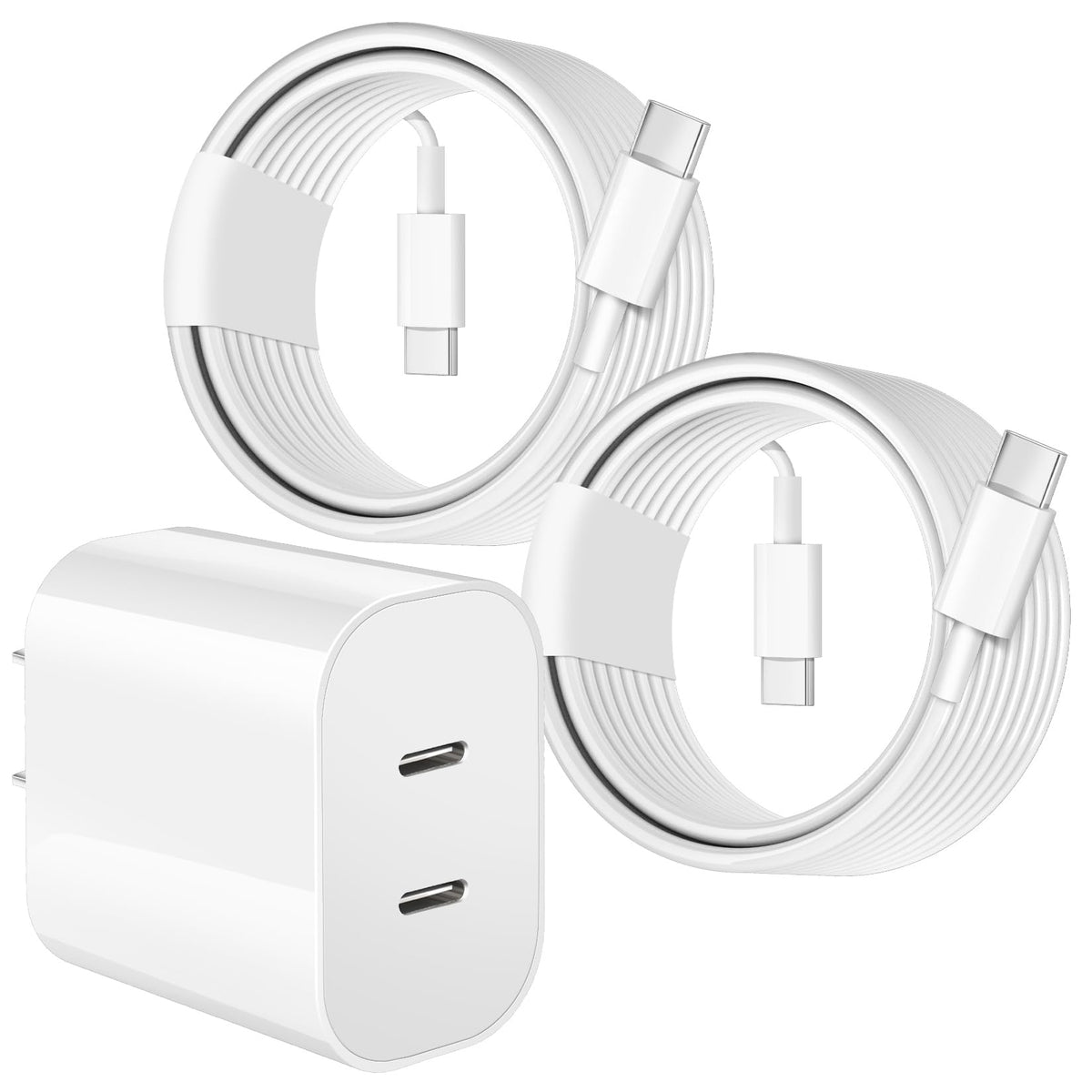 Charger for iPhone 17 16 15,Fast Dual Port USB C Charger Block,Double Type C Apple Wall Power Adapter Plug,10FT Quick USB C to C Charging Cable for iPhone 17/17 ProMax/17 Air/16 Pro/16e/15 Pro/15 Plus