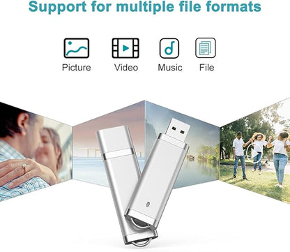 KEXIN 20PCS Flash Drive 4 GB Bulk Pack USB Flash Drive Thumb Drive Memory Storage Jump Drive Design in Snapcap (20 Pack Silver)