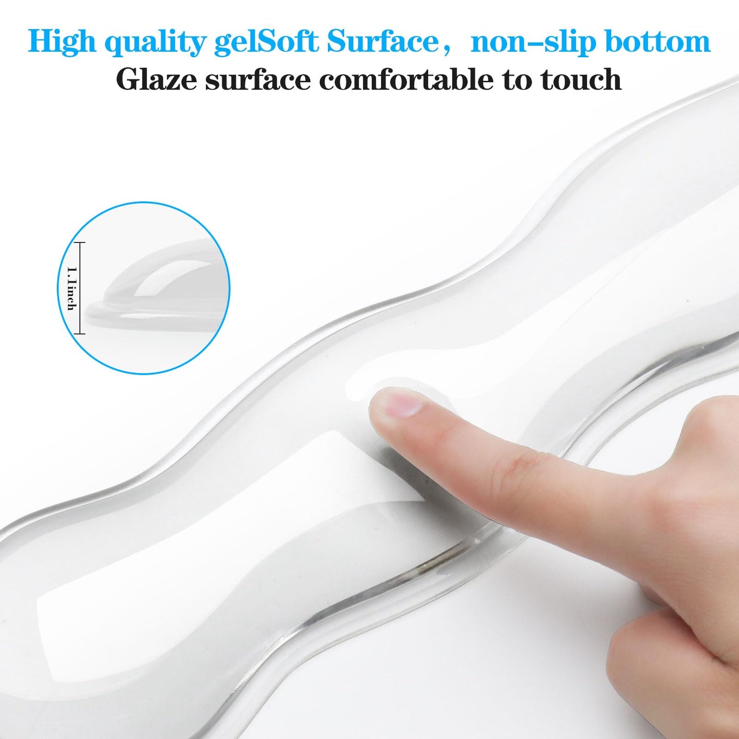 ABRONDA Gel Wrist Rest for Keyboard and Mouse, Wrist Rest for Keyboard, Mouse Wrist Support, Pain Relief, Cool Touch, Non-Skid, Mouse Wrist pad