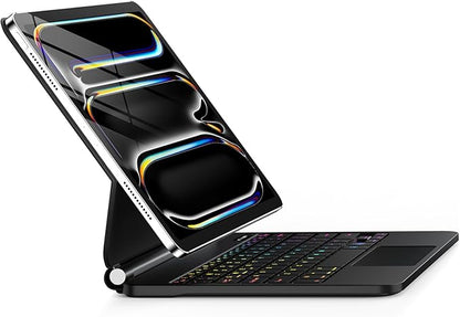 for iPad Pro 13 Inch Case with Keyboard (M4, 2024)，Magic-Style Magnetic – 7 Colors Backlight -Floating Cantilever Stand - Multi-Touch Trackpad Keyboard Case for iPad Pro 13