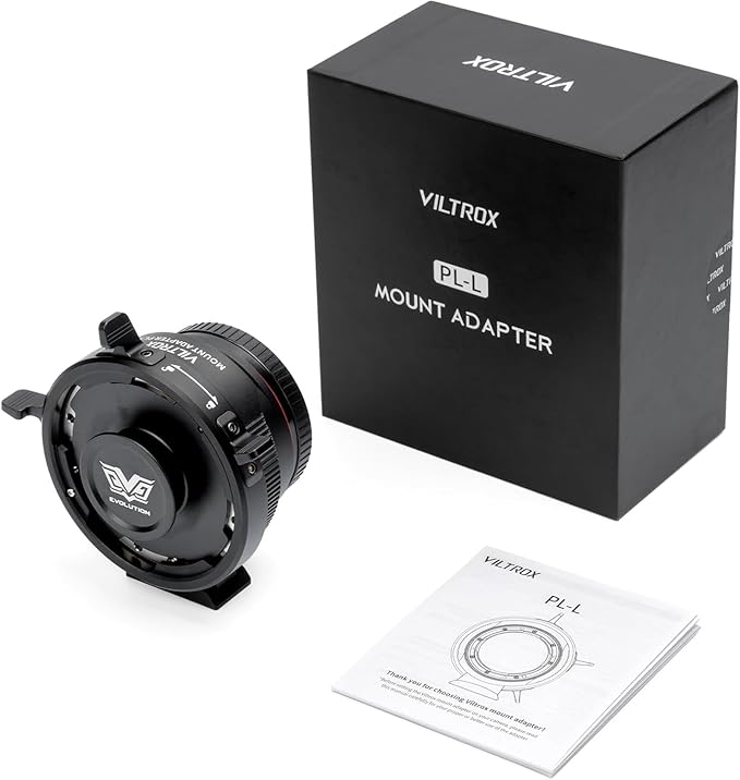 VILTROX PL-L Lens Mount Adapter with Security Lock for PL Mount Lens to L Mount Camera Panasonic S1 S1R S1H S5/Leica SL SL2 CL TL/Sigma fp L