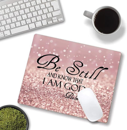 Mouse Pad, Premium-Textured Mouse Mat, Non-Slip Rubber Base Mousepad for Laptop, Computer & PC,9.5×7.9 in,Bible Be Still