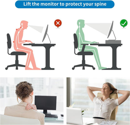 gianotter Computer Monitor Stand Riser with Drawer