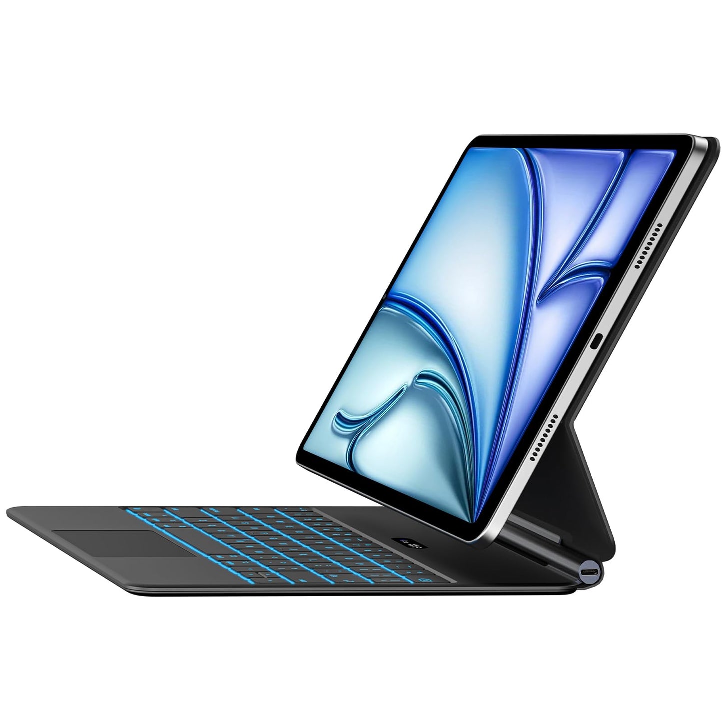 Jibrealg Keyboard Case for iPad Air 11"(M4 2026/M3 2025/M2 2024) & iPad Pro 11"(1st/2nd/3rd/4th Gen), Magic Keyboard with Multi-Touch Trackpad for 10.9"iPad Air 4th/5th Gen with 7-Color Backlit,Black