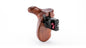 Tilta Advanced Left Side Wooden Handle (NATO Rail - Type VIII) | Black Walnut Wood & Aluminum Alloy Build | Quick Release Button