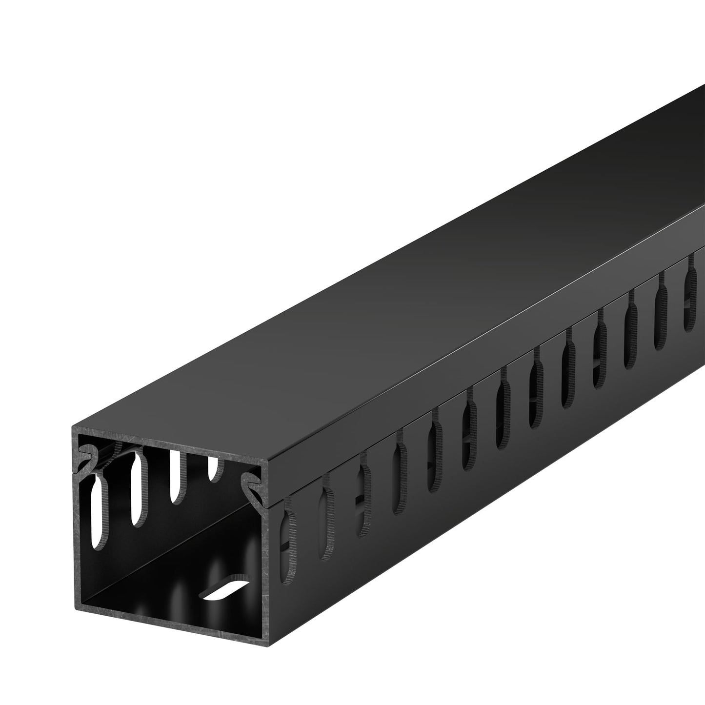1.4"H x 1.6"W Cable Raceway, 66in Under Desk Wire Management Channel, Black