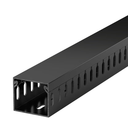 1.4"H x 1.6"W Cable Raceway, 66in Under Desk Wire Management Channel, Black