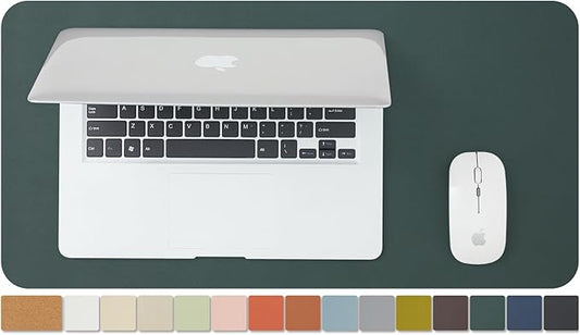 Compact Cork Desk Mat - Small Dual-Sided Desk Pad for Office and Home - Desk Organization and Accessories - Ideal for Large Mouse Pad and Small Desk Mats on Top of Desks(Dark Green,60cmx 30cm)