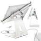 Volcora Anti-Theft Tablet Stand iPad Kiosk Stand with Lock, Silver 10-13'' iPad Stand for Desk, Swivel, Adjustable iPad Holder For Desk, iPad Mount For Desk For POS Register, Retail Business, Cashier