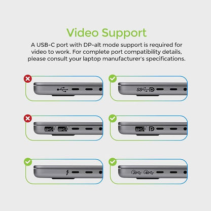 IOGEAR USB-C 8-Port Low Profile Docking Station - 4K 30Hz - 1 HDMI - 1 DisplayPort - 1 VGA - 1 Ethernet - 3 USB 3.0 A Ports - 1 USB-C 100W Charging Only - Power Adapter Not Included — GUD3C02B