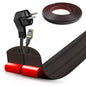 Floor Cord Cover Self Adhesive Cord Hider,10FT Cable Management, Extension Strip Protector for Wires, Prevent Cable Trips for Offices, Gyms, Exhibitions Cavity:0.39"(W) x 0.27"(H) Black