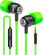 LUDOS Clamor Wired Earbuds in-Ear Headphones, 5 Years Warranty, Earphones with Microphone, Noise Isolating Ear Buds, Memory Foam for iPhone, Samsung, School Students, Kids, Women, Small Ears - Purple