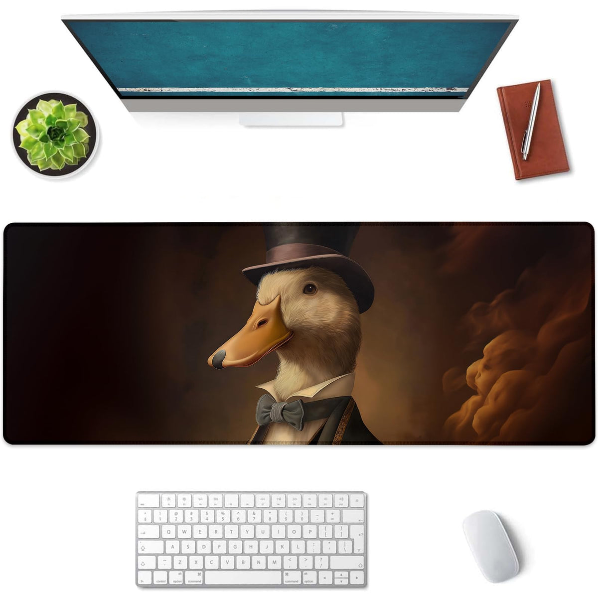 Mounidso Botanical Mushroom Large Mouse Pad, Gaming Mouse Pad, Keyboard Mat, Non-Slip Rubber Base, Office Accessories, Desk Mat, MousePads for School, Work, Home Decor Gifts 31.5" x 11.8"
