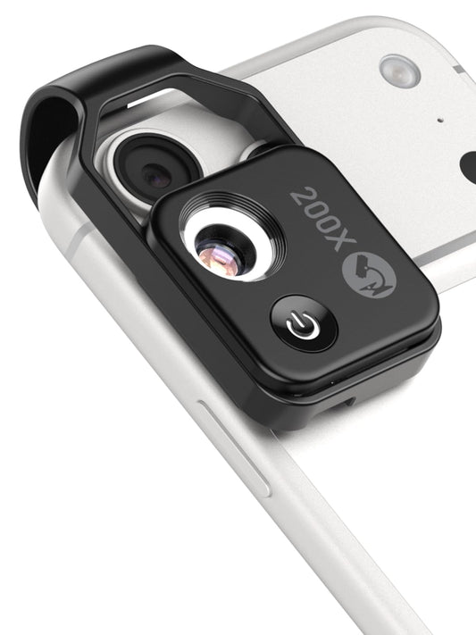200X Phone Microscope with LED Light & CPL Filter