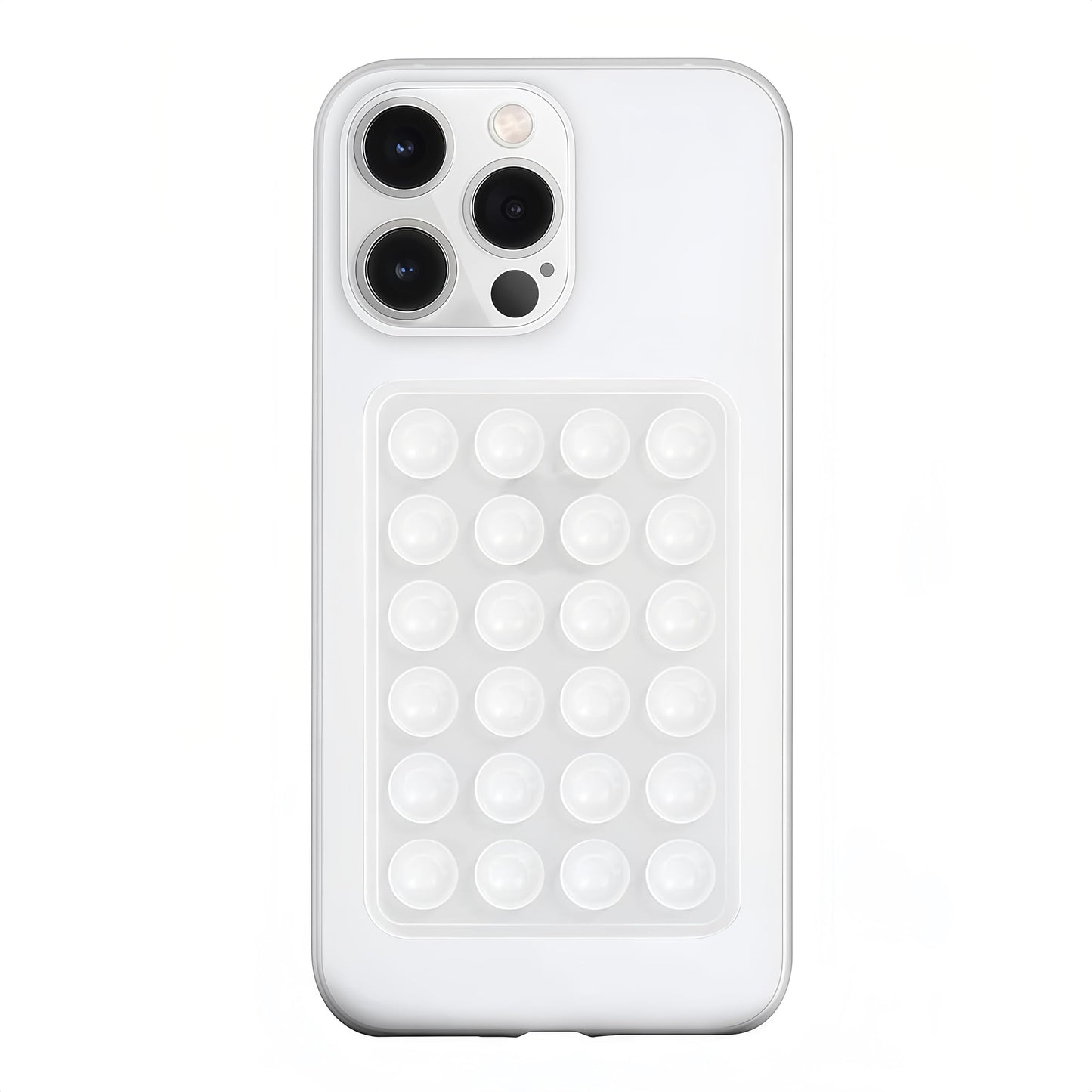 LvShuLiangPin Anteel Silicone Suction Phone Case Mount, Silicon Adhesive Phone Accessory for Smartphones, Hands-Free Mirror Shower Phone Holder for Selfies, Tiktok Videos (Translucent)