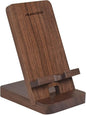 Wood Phone Stand, Desktop Wooden Phone Holder, Portable Office Phone Stand for Desk, Wood ipad Stand， Compatible with iPhone & All Cell Phones (Walnut)