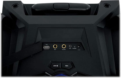 Rockville ROCKNGO 800 10" Portable Bluetooth Speaker, LED Lights, Wheels, Mic Priority, for Parties and Outdoor Events