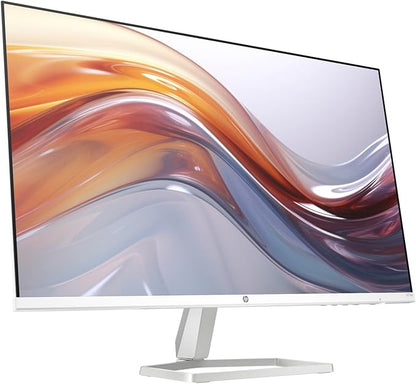 HP Series 5 527sa Monitor with Speakers (Replaces M27fwa) 27" 100Hz IPS FHD 99% sRGB 300 Nits Display, Adjustable Tilt, Flicker-Free, Anti-Glare, White/Silver w/DKZ USB Port Expander