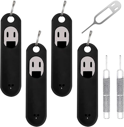 6 Pack SIM Card Removal Tool, Sim Card Tray Opening Tool Eject Pins Needle Opener Ejector Compatible with All iPhone Apple iPad HTC Samsung Galaxy Cell Phone Smartphone Watchchain Link Remover, Black