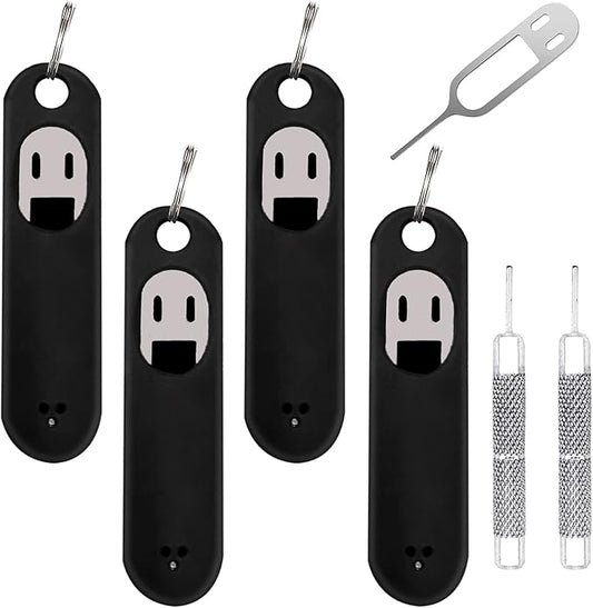 6 Pack SIM Card Removal Tool, Sim Card Tray Opening Tool Eject Pins Needle Opener Ejector Compatible with All iPhone Apple iPad HTC Samsung Galaxy Cell Phone Smartphone Watchchain Link Remover, Black