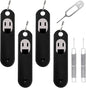 6 Pack SIM Card Removal Tool, Sim Card Tray Opening Tool Eject Pins Needle Opener Ejector Compatible with All iPhone Apple iPad HTC Samsung Galaxy Cell Phone Smartphone Watchchain Link Remover, Black